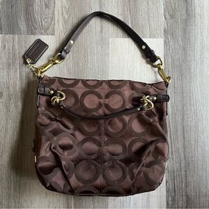 Vintage chocolate brown coach shoulder bag